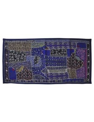 Handmade Embroidery Work Cotton Wall Runner Decorative 26 X 49 Inches 1