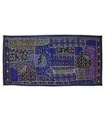 Handmade Embroidery Work Cotton Wall Runner Decorative 26 X 49 Inches