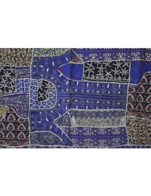 Handmade Embroidery Work Cotton Wall Runner Decorative 26 X 49 Inches 2