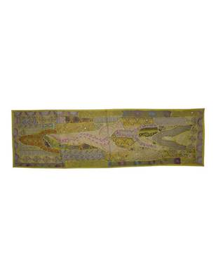 Designer Patchwork wall Hanging Embroidery wall Decor Cotton 21 X 60 Inches 1