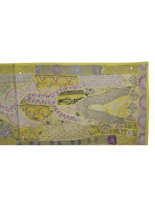 Designer Patchwork wall Hanging Embroidery wall Decor Cotton 21 X 60 Inches 3