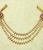 Multi-colour Stone Gold plated Half juda Kamarband Waist Belt hip Chain for wedding Festival - LHKB03_MG