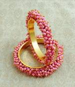 Baby Pink Bandhani Bangle For Wedding Festival