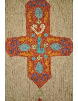 Designer Ethnic wall Hanging Handmade Patchwork Tapestry Cotton 35 X 55 Inches 2