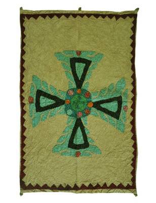 Handmade Patchwork Cotton Wall D  cor Hanging Tapestry 24 X 36 Inches 1