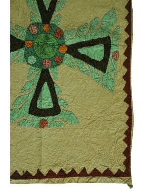 Handmade Patchwork Cotton Wall D  cor Hanging Tapestry 24 X 36 Inches 3