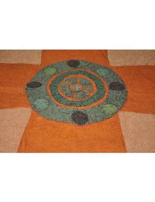Lal Haveli Designer Cross Patchwork wall Hanging Cotton 35 X 55 Inches 2