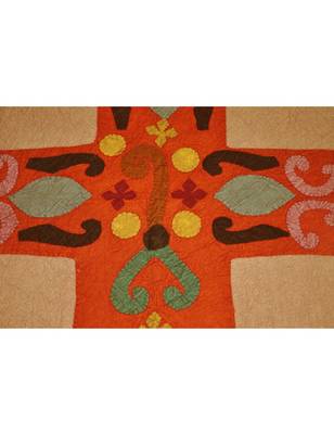 Lal Haveli Jaipuri Designer Cross Patchwork Cotton Wall Tapestry 35 X 55 Inches 2