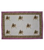 Lal Haveli Block Print Design Cotton Table Clothes Rectangular 40 X 60 Inch