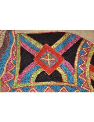 Embroidered Elephant Art wall Hanging Traditional Antique Cotton 33 X 33 Inches 2