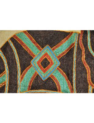 Embroidered Elephant Art wall Hanging Traditional Antique Cotton 32 X 33 Inches 2