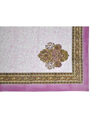 Lal Haveli Floral Block Print Design Cotton Tablecloths 40 X 60 Inch 3