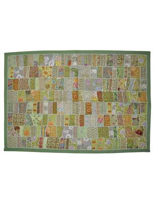patchwork Embroidered Zari Sequins Wall Hanging Toran 40 X 60 Inches 1