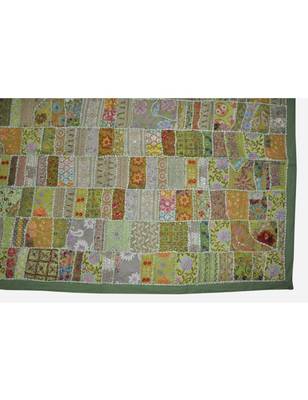 patchwork Embroidered Zari Sequins Wall Hanging Toran 40 X 60 Inches 3
