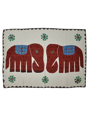 Kantha Stitch patchwork Embriodery Cotton Wall Hanging 40 X 58 Inches 1