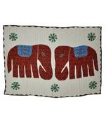 Kantha Stitch patchwork Embriodery Cotton Wall Hanging 40 X 58 Inches