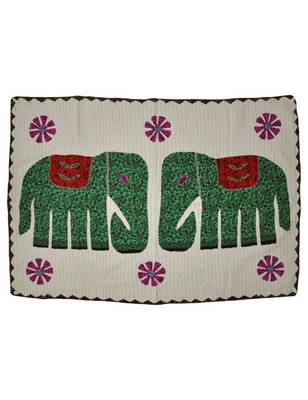 Kantha Stitch patchwork Embriodery Cotton Wall Hanging 40 X 58 Inches 1