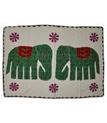Lalhaveli Kantha Stitch patchwork Embriodery Cotton Wall Hanging 40" X 58"