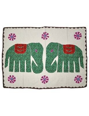 Ethnic Kantha Stitch patchwork Embriodery Cotton Wall Hanging 40 X 58 Inches 1