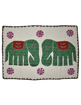 Vintage Kantha Stitch patchwork Embriodery Cotton Wall Hanging 40 X 58 Inches 1