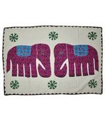 Vintage Kantha Stitch patchwork Embriodery Cotton Wall Hanging 40 X 58 Inches