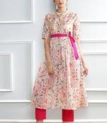 Multicolor printed polyester stitched kurti