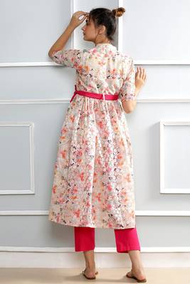 Multicolor printed polyester stitched kurti 3