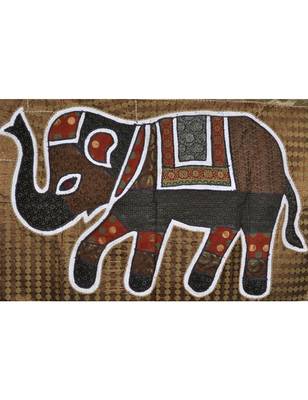 Lal Haveli Indian Handmade patchwork Wall Hanging Runner Animal Tapestry 40 X 16 Inches 2