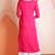 Pink plain rayon stitched kurti