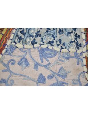 Lal Haveli Elephant Embroidered Mirror Work Cotton wall Hanging 26 By 37 Inches 3