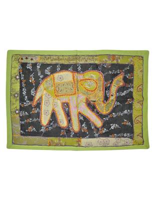 Lal Haveli Mirror Work Cotton Wall Hanging Embroidered Tapestry patchwork 26 By 38 Inches 1