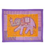 Lal Haveli Handmade Embroidered Mirror Work patchwork Cotton Wall Hanging 24 By 31 Inches