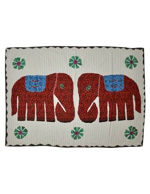 Kantha Stitch patchwork Embriodery Cotton Wall Hanging 40 X 58 Inches 1