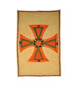 Lal Haveli Multicolor Living Room Decor Cotton Cross wall Hanging 53 X 36 Inch