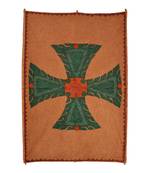 Lal Haveli Cross patchwork Design Cotton Wall Hanging Tapestry 53 X 36 Inch