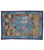 Indian Embroidery Design patchwork Handmade Elephant Work Cotton Wall Tapestry