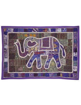 Traditional Home Decorative Embroidery Design Elephant Work Cotton wall Hanging 1