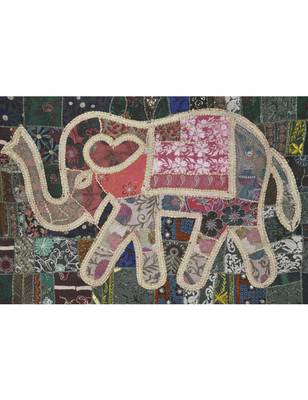 Home Decorative Embroidery Design patchwork Traditional Elephant Wall Hanging 2