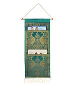 Lal Haveli Handmade Elephant Design Living Room Decorative wall Hanging 2 pocket Green Color 24 X 10 Inch