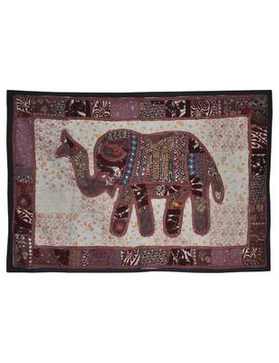 Ethnic Handmade Embroidery Design patchwork Cotton Wall Art Tapestry 1