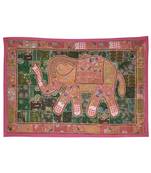 Handmade Elephant Work Embroidery Design wall Hanging 101 X 152 Cm