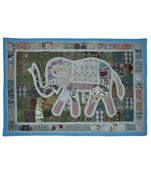 Embroidery Design patchwork Vintage Elephant Art Work Cotton Wall Tapestry