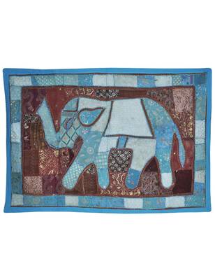 Elegant Cotton patchwork Embroidery Design Elephant Work Cotton Wall Hanging 1