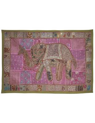 Rajasthnai Home Decoratoive patchwork Design Embroidery Work Cotton Wall Hanging 1