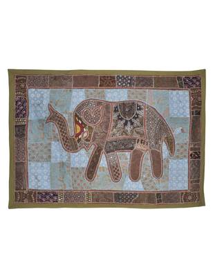 Home Decorative Traditional Design Elephant Work Tapestry wall Hanging 1