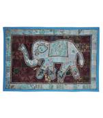 Embroidered patchwork Design Elephant Work Wall Decor Cotton Tapestry