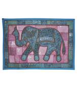 Home Decorative Zari Embroidery Design Elephant Work Cotton wall Hanging