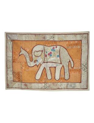 Indian Hand Designer Traditional patchwork Embroidery Cotton Wall Hanging 1