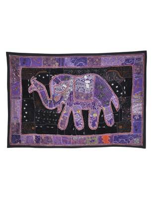 Rajasthani Hand D  cor Embroidery Design Ethnic Elephant wall Hanging 1