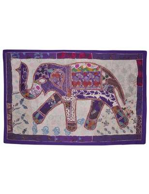 Home Decorative Indian Elephant Work Embroidered wall Hanging 1